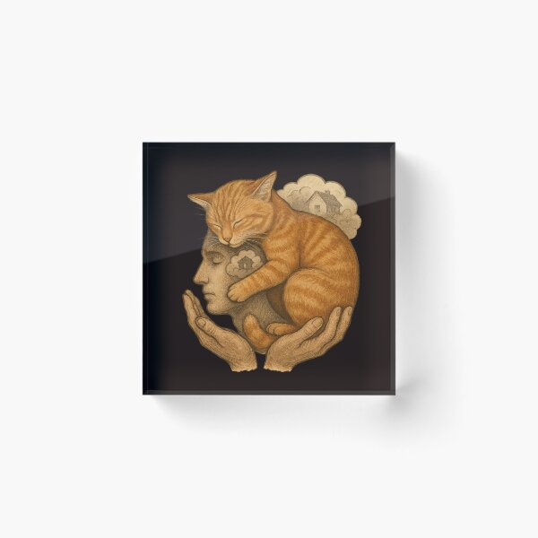 Item preview, Safe Inside: The Shelter of a Cat’s Love designed and sold by Tadeusz1.