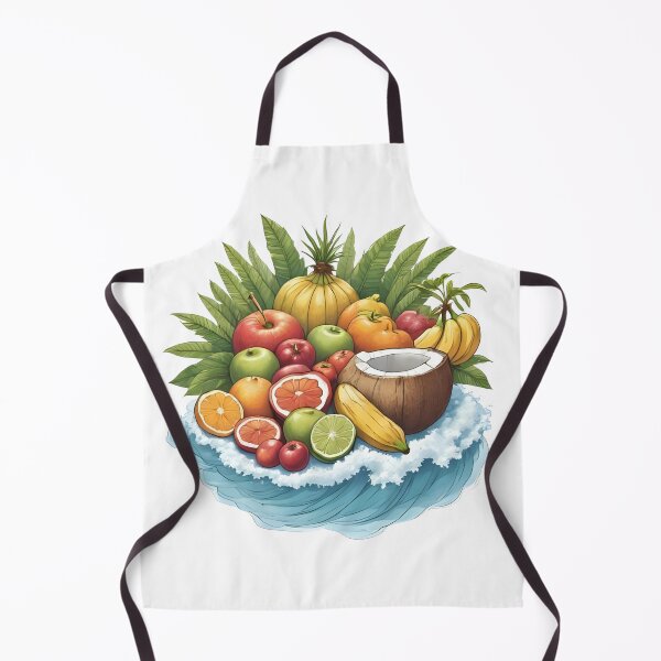 Item preview, Tropical Fruits Riding the Wave – Summer Vibes Design designed and sold by Pixel--Threads.