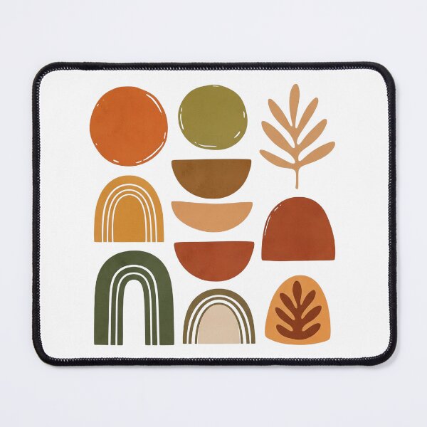 Item preview, Boho abstract shapes cute in warm earthy tones, mid-century modern vibe, clean layout designed and sold by pnatta.
