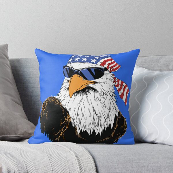Item preview, 4th of July - Patriotic Eagle with Glasses - Flag USA - Sticker designed and sold by JMPrint.