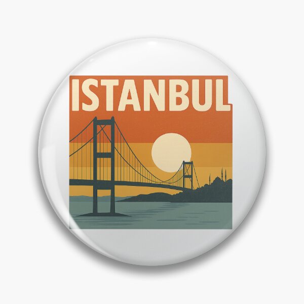 Item preview, Istanbul Bosphorus Bridge – Retro Minimal Art designed and sold by BerlyneInk.
