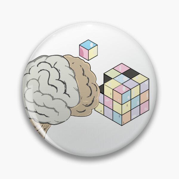 Item preview, Exploding Rubik’s Cube and Brain – Warm Puzzle Power in 3D designed and sold by CheriTanya.