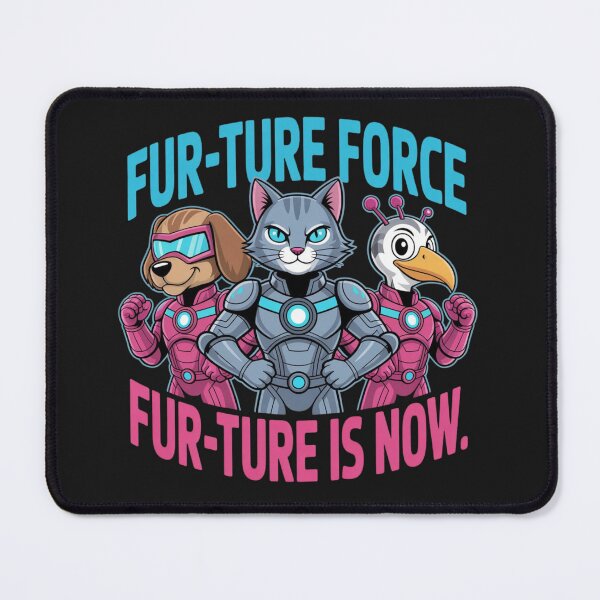 Item preview, Fur-ture Force Sticker – Super Animal Robot T-Shirt for Kids,mousepad designed and sold by loccotown168.