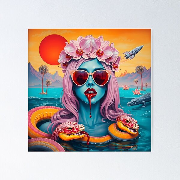 Item preview, Fantasy Female with Landscape and Snake designed and sold by Erlin Rudho.