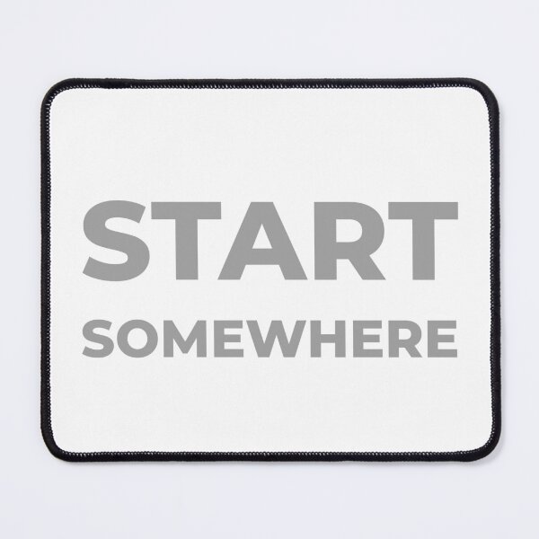 Item preview, Start Somewhere – Soft Grey with Bold Red Motivational Quote designed and sold by thoratsdesign.