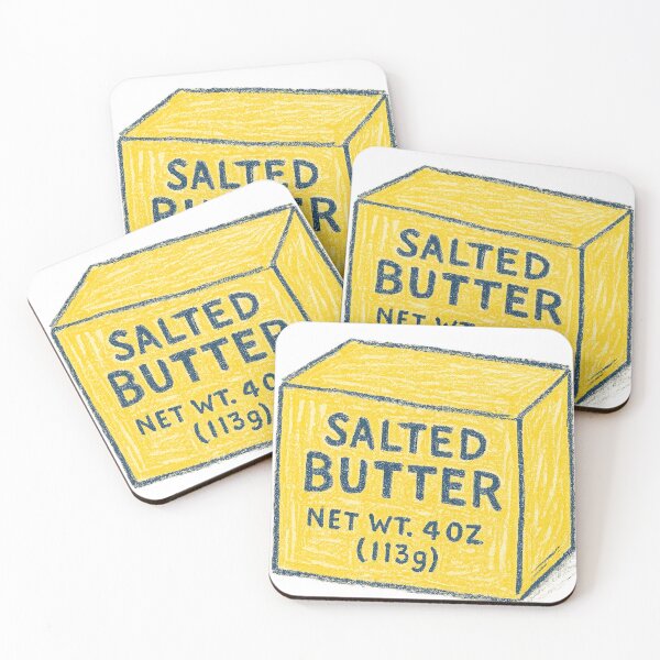 Item preview, Salted Butter Illustration Print – Fun Foodie Kitchen Art designed and sold by weirdfishes123.