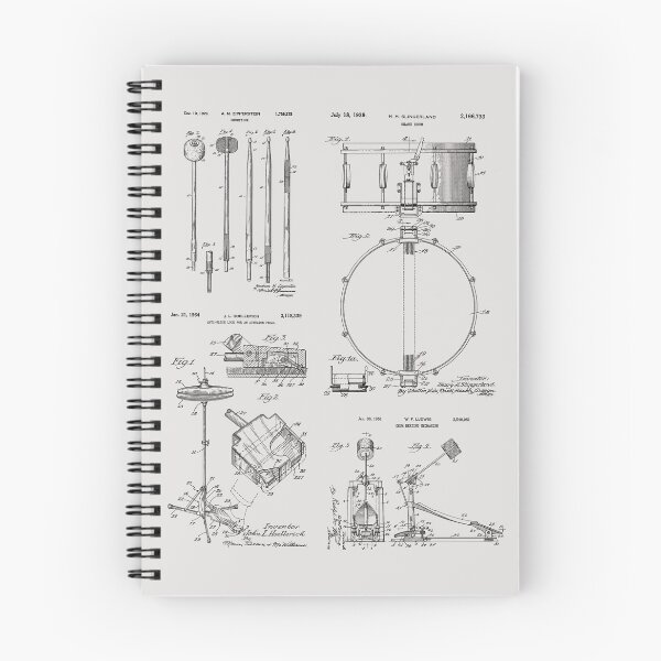 Item preview, Drummer Kit Vintage Patent Print designed and sold by MadebyDesign.