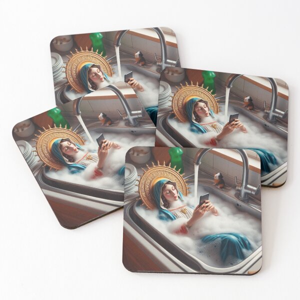 Item preview, "Holy Suds – Virgin on the Edge of Cleanliness" designed and sold by Print Fiction.