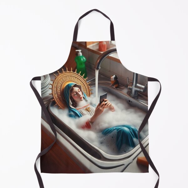 Item preview, "Holy Suds – Virgin on the Edge of Cleanliness" designed and sold by Print Fiction.