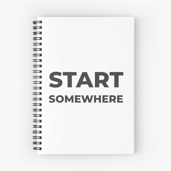Item preview, Start Somewhere – Gradient Blue Motivational Quote Typography designed and sold by thoratsdesign.