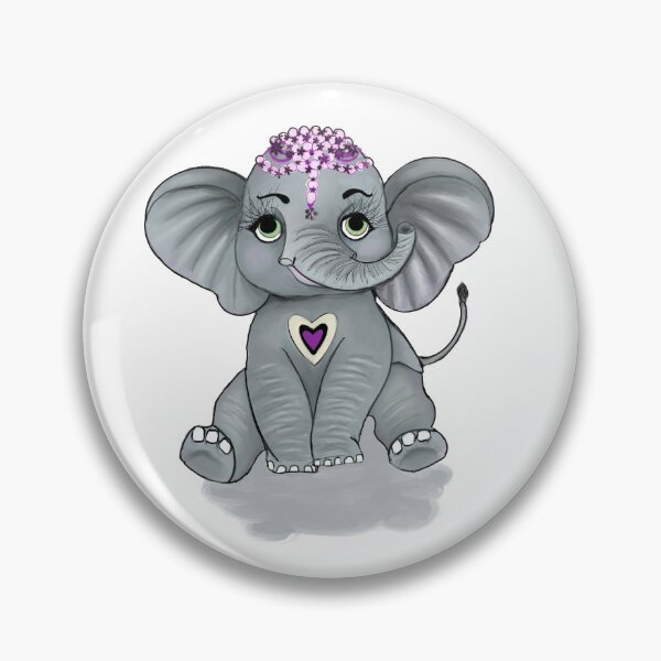 Item preview, Copy of Baby elephant, sitting, smiling, cute, snuggly, princess, cartoon designed and sold by BCessar.
