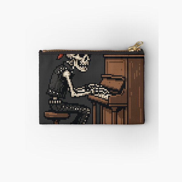 Item preview, Punk Skeleton Playing Piano – Pixel Art Vibes designed and sold by Pumpuy Design.