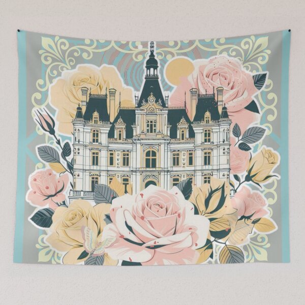 Item preview, French Castle - Modern Chateaucore Aesthetic Wall Art designed and sold by Sugar Wisdom .