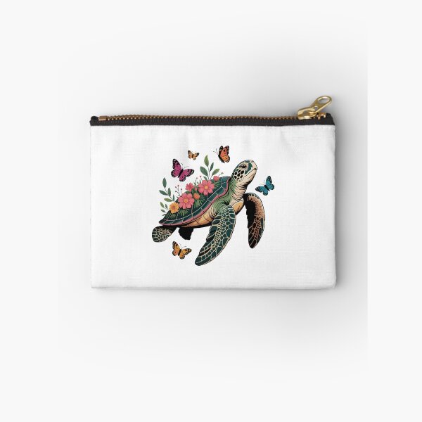 Item preview, Floral Turtle with Butterflies, Cute Sea Turtle Nature Lover Sticker, designed and sold by Aknarin Thika.