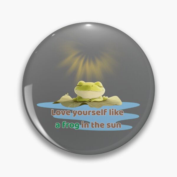 Item preview, Love Yourself Like a Frog in the Sun” – Calm Self-Love Frog Shirt designed and sold by OskArt design.