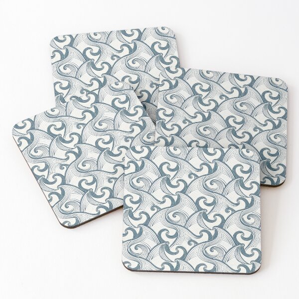 Item preview, Elegant Blue Wave Seamless Pattern with Organic Swirls. designed and sold by ML-Media.