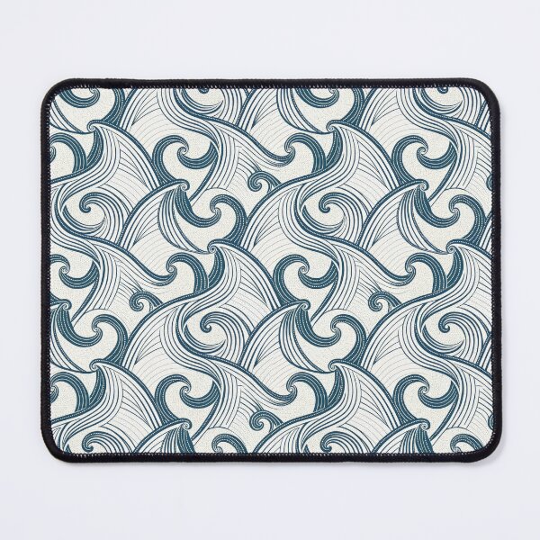 Item preview, Elegant Blue Wave Seamless Pattern with Organic Swirls. designed and sold by ML-Media.