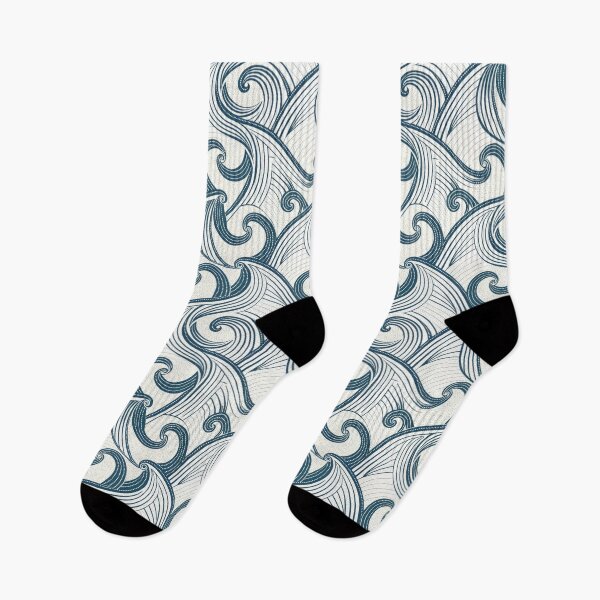 Item preview, Elegant Blue Wave Seamless Pattern with Organic Swirls. designed and sold by RGShirtWorks.