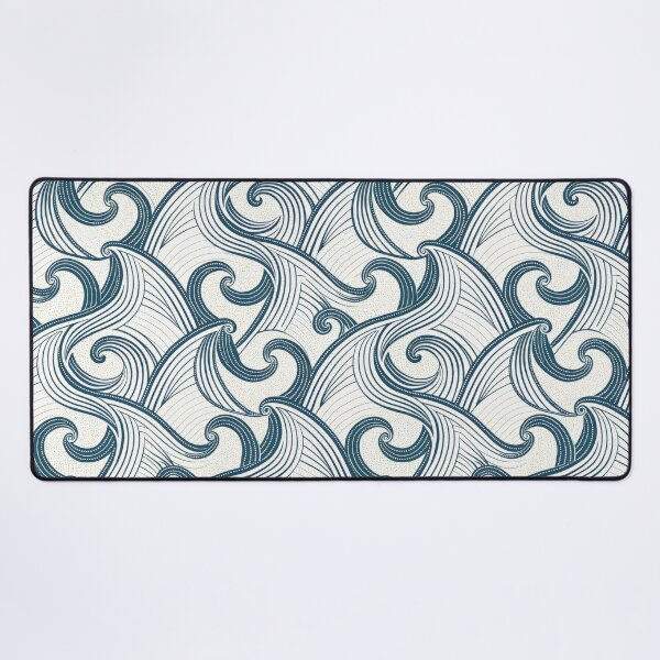 Item preview, Elegant Blue Wave Seamless Pattern with Organic Swirls. designed and sold by ML-Media.