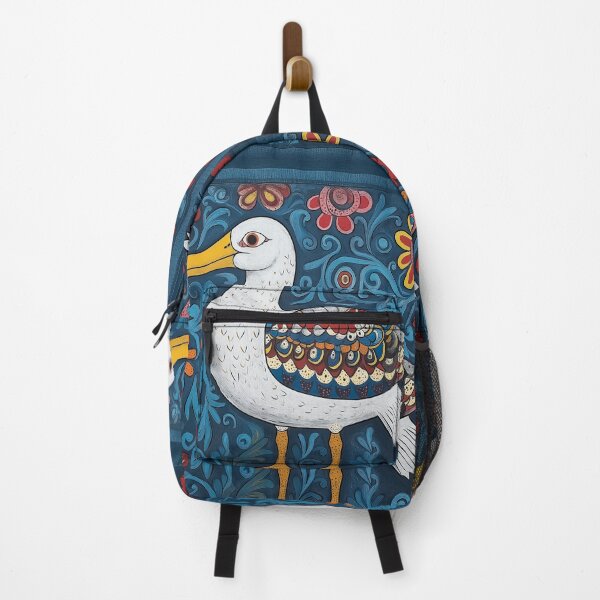 Item preview, An albatross stylized in the expressive traditions of both Pata Chitra and Khokhloma. designed and sold by HEMRO.