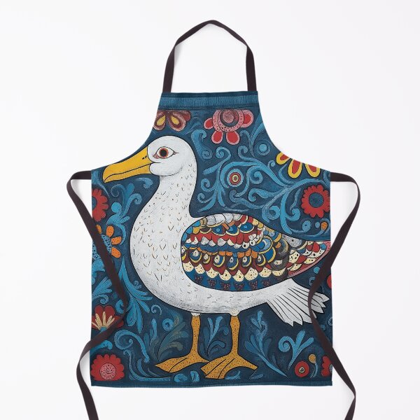 Item preview, An albatross stylized in the expressive traditions of both Pata Chitra and Khokhloma. designed and sold by HEMRO.