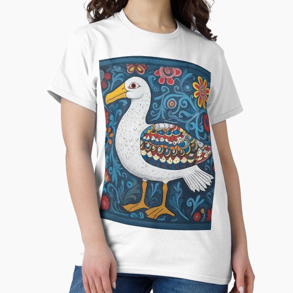 Item preview, An albatross stylized in the expressive traditions of both Pata Chitra and Khokhloma. designed and sold by HEMRO.