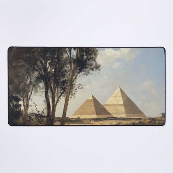 Item preview, The majestic pyramids of Giza as seen from the banks of the Nile design. designed and sold by HEMRO.