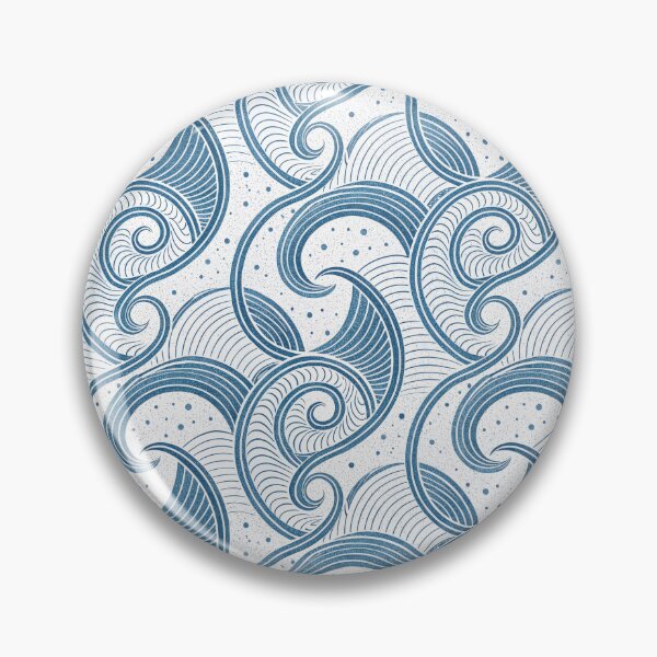 Item preview, Blue Ocean Waves Stylized Seamless Pattern. designed and sold by RGShirtWorks.