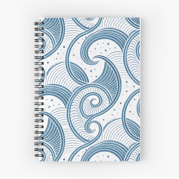 Item preview, Blue Ocean Waves Stylized Seamless Pattern. designed and sold by RGShirtWorks.