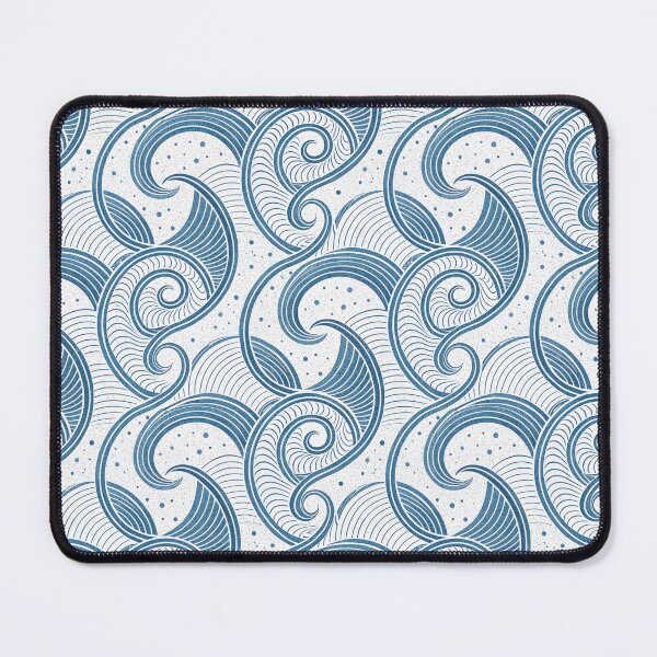 Item preview, Blue Ocean Waves Stylized Seamless Pattern. designed and sold by RGShirtWorks.