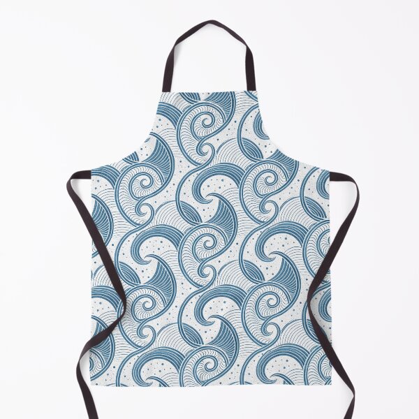 Item preview, Blue Ocean Waves Stylized Seamless Pattern. designed and sold by RGShirtWorks.