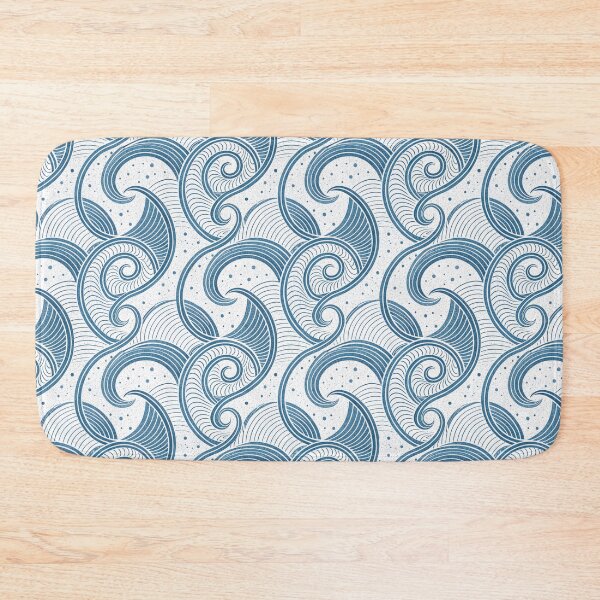 Item preview, Blue Ocean Waves Stylized Seamless Pattern. designed and sold by RGShirtWorks.