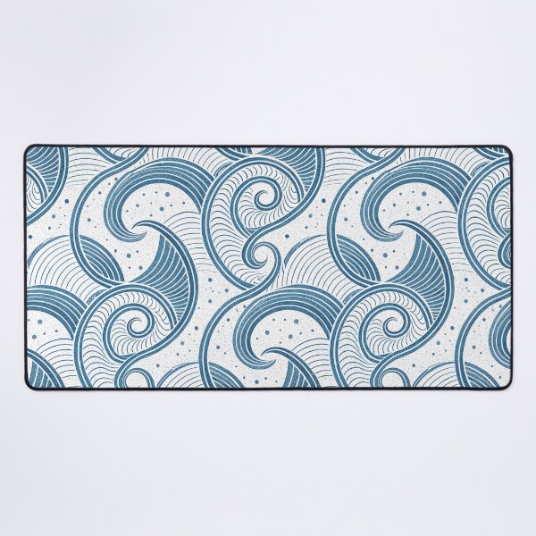Item preview, Blue Ocean Waves Stylized Seamless Pattern. designed and sold by RGShirtWorks.