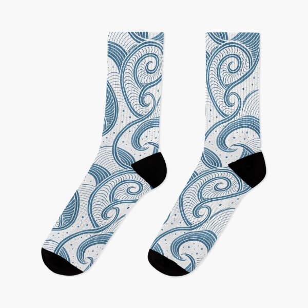 Item preview, Blue Ocean Waves Stylized Seamless Pattern. designed and sold by RGShirtWorks.