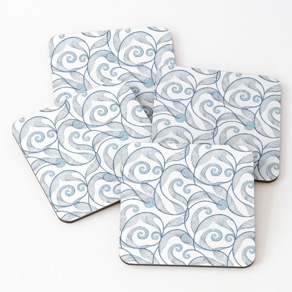 Item preview, Abstract Blue Organic Wavy Lines Seamless Pattern. designed and sold by ML-Media.