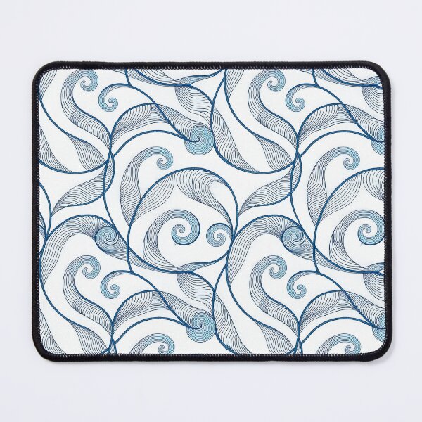 Item preview, Abstract Blue Organic Wavy Lines Seamless Pattern. designed and sold by ML-Media.
