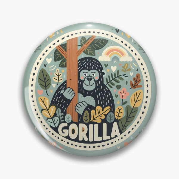 Item preview, Gorilla - Hope for Wildlife Scandinavian Folk Art by heidiannemorris © designed and sold by FOLK ART FUSION by heidiannemorris.
