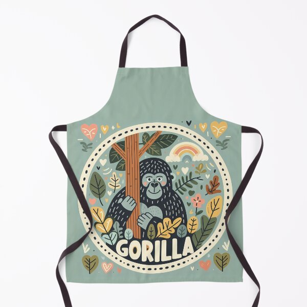 Item preview, Gorilla - Hope for Wildlife Scandinavian Folk Art by heidiannemorris © designed and sold by FOLK ART FUSION by heidiannemorris.