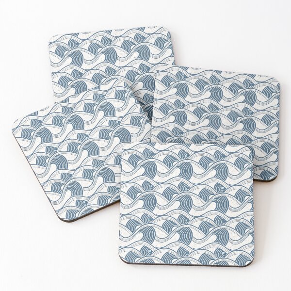 Item preview, Seamless Japanese Style Blue Ocean Waves Pattern with Grunge Texture. designed and sold by RGShirtWorks.