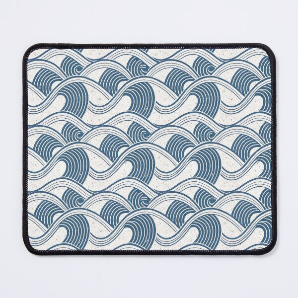 Item preview, Seamless Japanese Style Blue Ocean Waves Pattern with Grunge Texture. designed and sold by ML-Media.