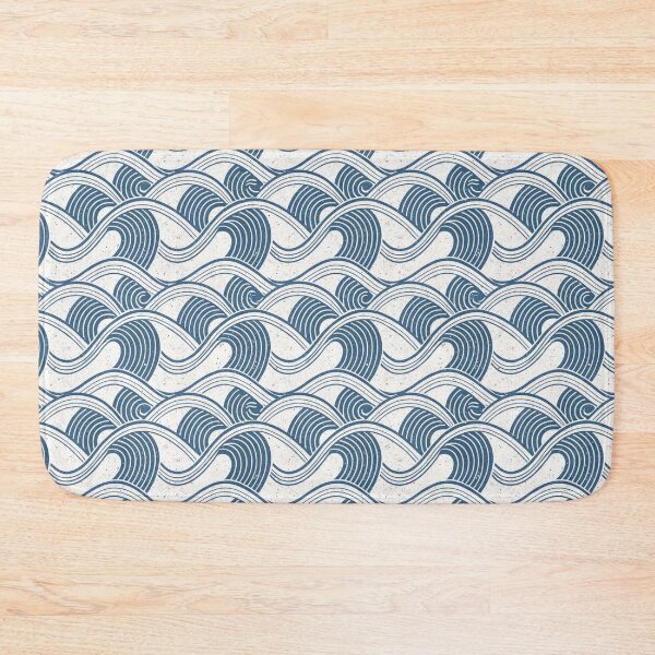 Item preview, Seamless Japanese Style Blue Ocean Waves Pattern with Grunge Texture. designed and sold by RGShirtWorks.