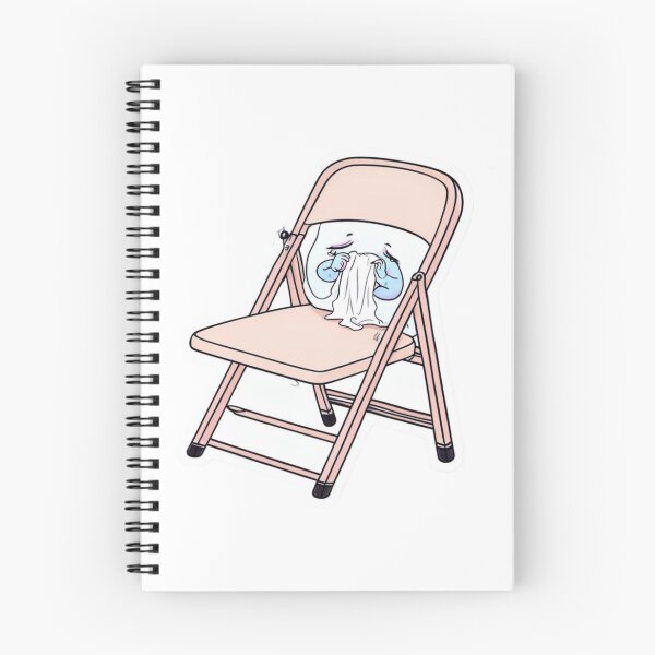 Item preview, Emotionally Folded – Sad Chair Sticker for Overthinkers designed and sold by Imaginarium of Chaos falcon88 .