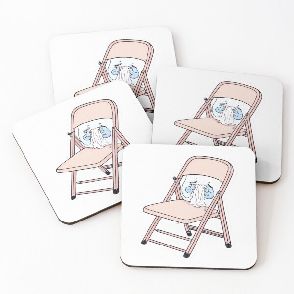 Item preview, Emotionally Folded – Sad Chair Sticker for Overthinkers designed and sold by Imaginarium of Chaos falcon88 .