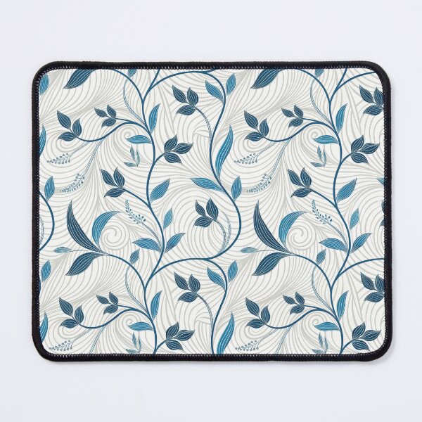 Item preview, Elegant Blue Floral Swirls Seamless Pattern. designed and sold by RGShirtWorks.