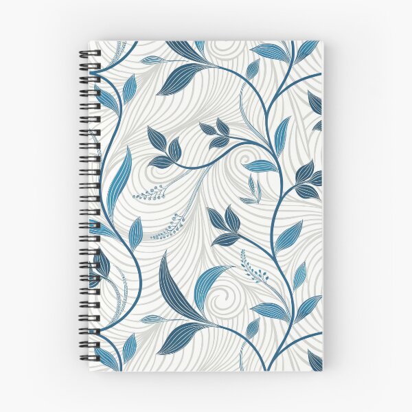 Item preview, Elegant Blue Floral Swirls Seamless Pattern. designed and sold by ML-Media.