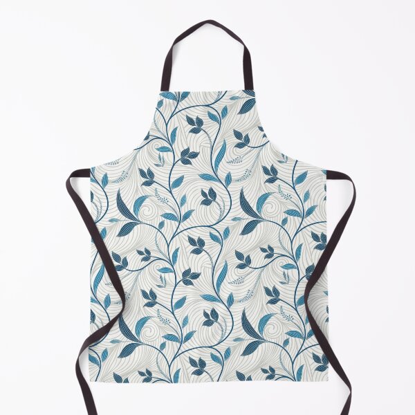Item preview, Elegant Blue Floral Swirls Seamless Pattern. designed and sold by RGShirtWorks.