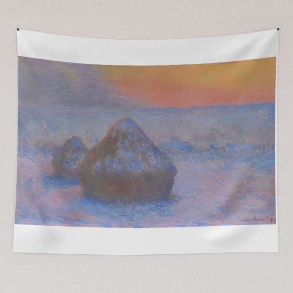 Item preview, Stacks of Wheat  Sunset Snow Effect  by Claude Monet designed and sold by GabyddAlessandr.