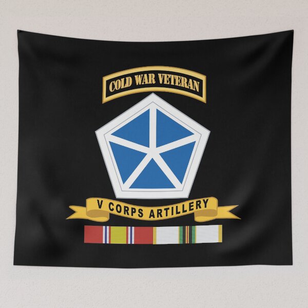 Item preview, Army - V CORPS Artillery w Br - Ribbon COLD WAR Vet Tab X 300 designed and sold by Military Insignia Products.