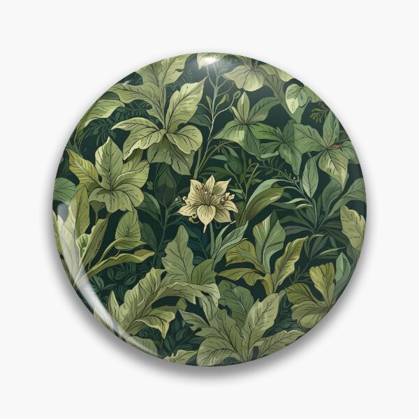 Item preview, Elegant Green Botanical Floral Pattern designed and sold by CoolPixels.