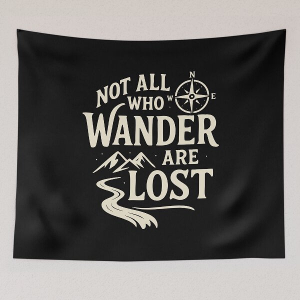 Item preview, Wanderlust Wander Lost Compass Mountain Design for Nature Lovers designed and sold by w1ckerman.